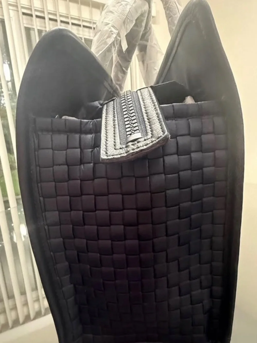 MZ Wallace Medium Woven Box Tote in Dawn (Navy) • Brand New with Tags - Picture 4 of 5